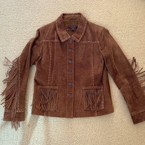 For Joseph Brown Leather Suede Western Jacket